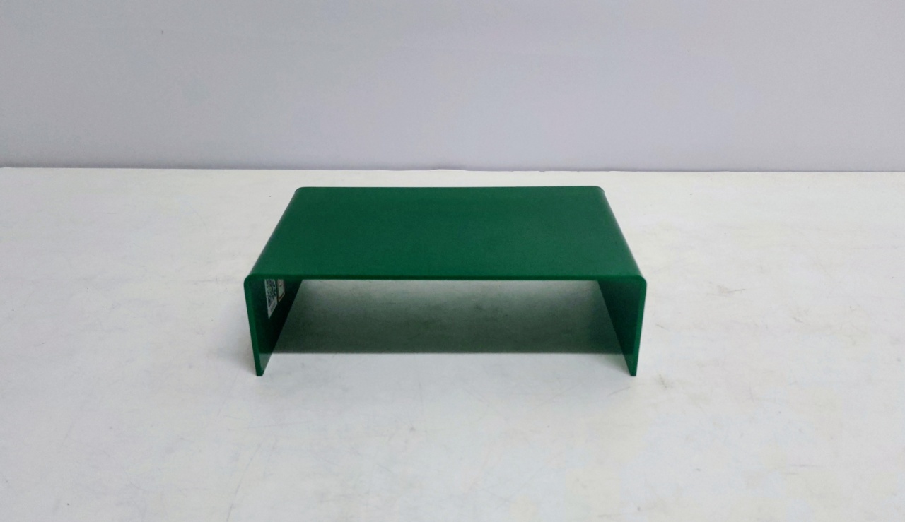 Suporte Retangular Acrílico Verde Escuro P 6Cm Alt X 21Cm Larg X 13Cm Comp - BBFestasAluguel 