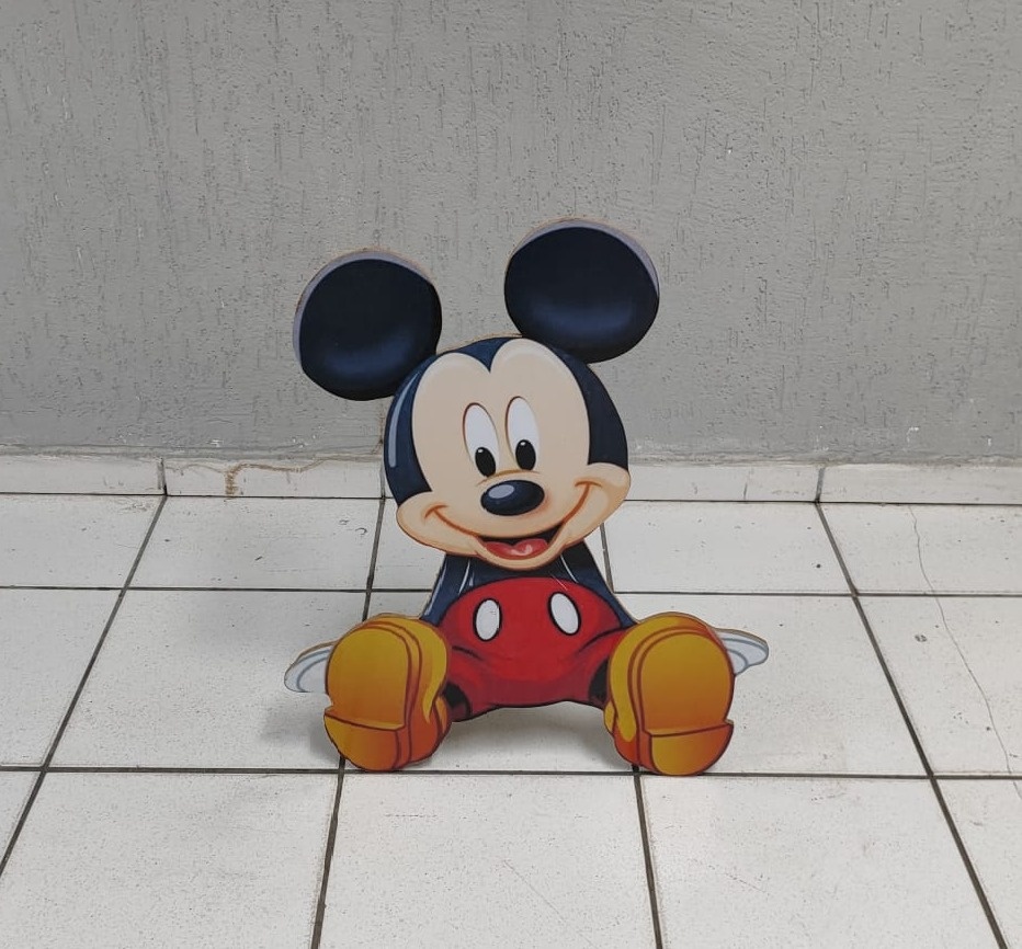 Totem de Chão Mickey 70Cm X 55Cm  - BB Festas Aluguel 