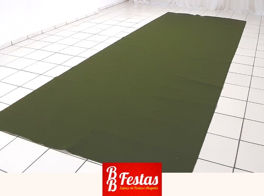 Carpete Verde Musgo 3M X 2M  - BB Festas Aluguel 