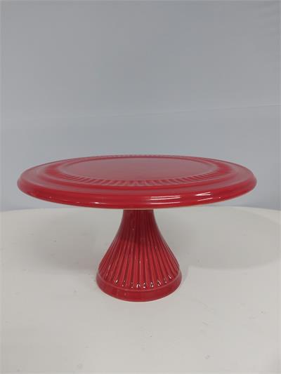 Porta Doce Alto Vermelho 17Cm X 30Cm Diametro - BB Festas Aluguel 