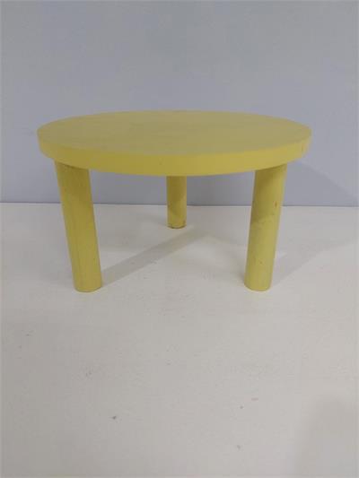 Banco Redondo Mdf/G Amarelo Claro Alt 13Cm X 2Cm X 22Cm - BB Festas Aluguel 