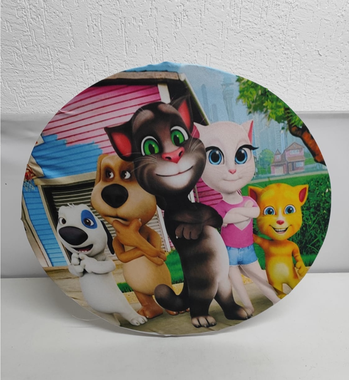 Painel Sublimado Redondo Gato Tom 60Cm    - BB Festas Aluguel 