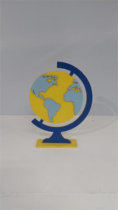 Totem Globo Terrestre (Abc) 25Cm X 10Cm - BB Festas Aluguel 