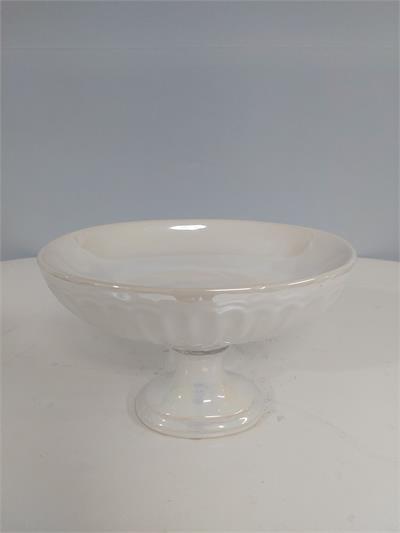 Porta Doce Oval Branco Furta 16Cm Alt 15Cm Larg X 23Cm Comp - BB Festas Aluguel 
