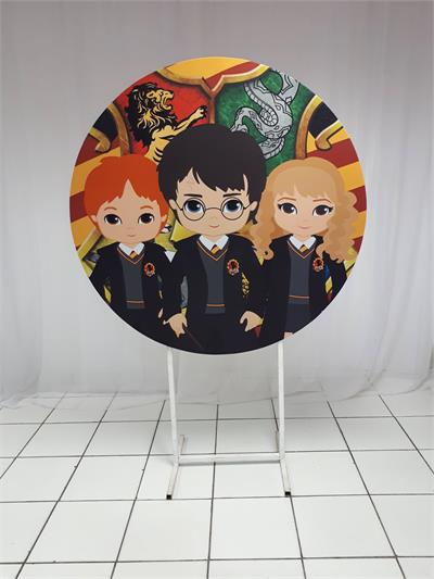 Painel Sublimado Redondo Harry Potter Animado 1,30Cm - BB Festas Aluguel 