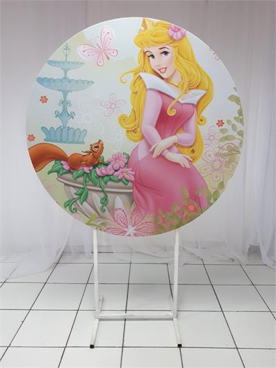 Painel Sublimado Redondo Aurora 1,30Cm - BB Festas Aluguel 