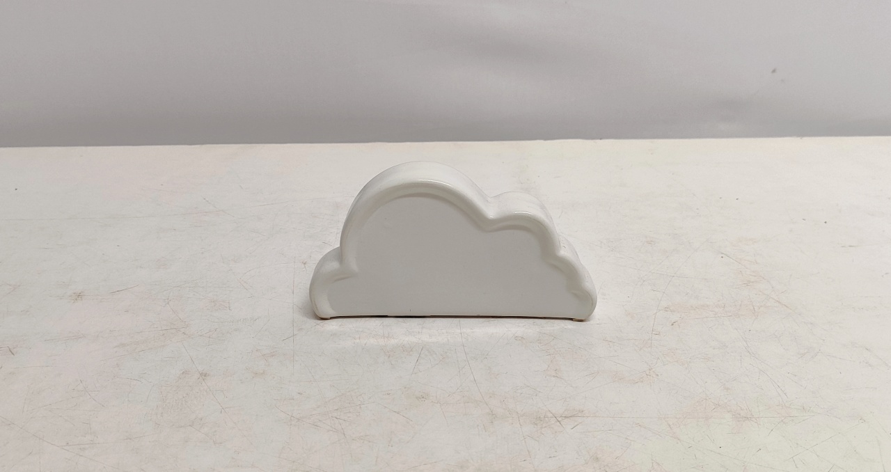 Nuvem Decorativa Branca 9Cm Alt X 16Cm Larg X 3Cm Comp  - BB Festas Aluguel 