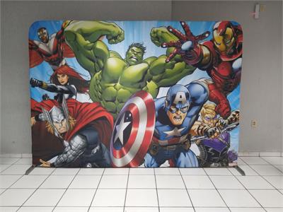 Painel Sublimado Vingadores 3M X 2M - BB Festas Aluguel 