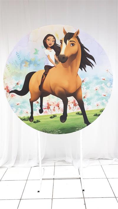 Painel Sublimado Redondo Spirit 1,30Cm - BB Festas Aluguel 