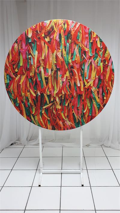 Painel Sublimado Redondo  Fitas Carnaval 1,30Cm - BB Festas Aluguel 