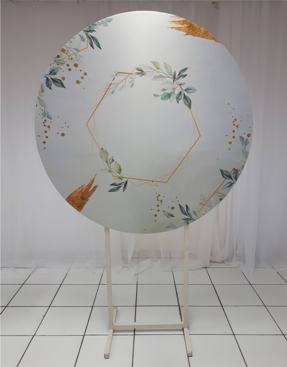 Painel Sublimado Redondo Tropical 2 1,30Cm - BBFestasAluguel 