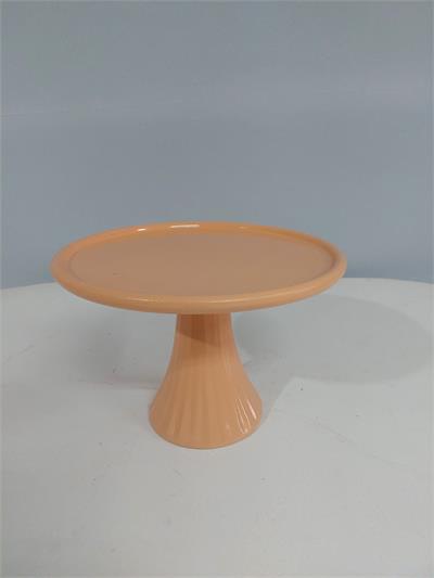 Porta Doce Pé Canelado M Salmão 16Cm X 23Cm - BB Festas Aluguel 