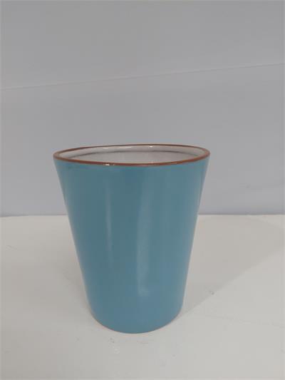 Cachepo Redondo M Azul 16Cm Alt X 13Cm Diametro - BB Festas Aluguel 