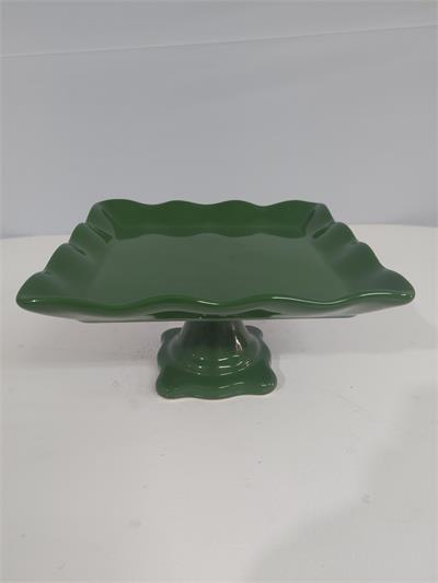 Porta Doce Quadrado Babado/M Verde Escuro 10Cm Alt X 20Cm Diametro - BB Festas Aluguel 