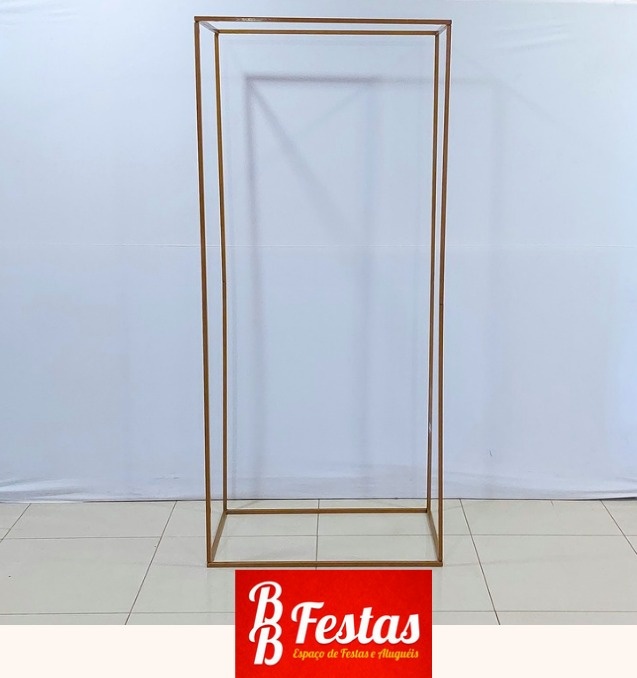 Pergolado de Ferro Dourada - BB Festas Aluguel 
