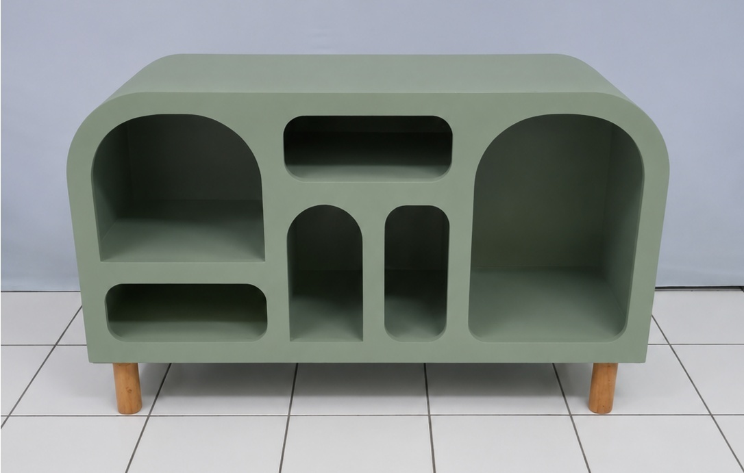 Balcão Organico Verde Eucalipto 80Cm Alt X 1,20M Larg X 45Cm Comp - BBFestasAluguel 