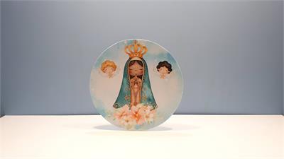 Painel Sublimado Redondo Nossa Senhora 60Cm - BB Festas Aluguel 