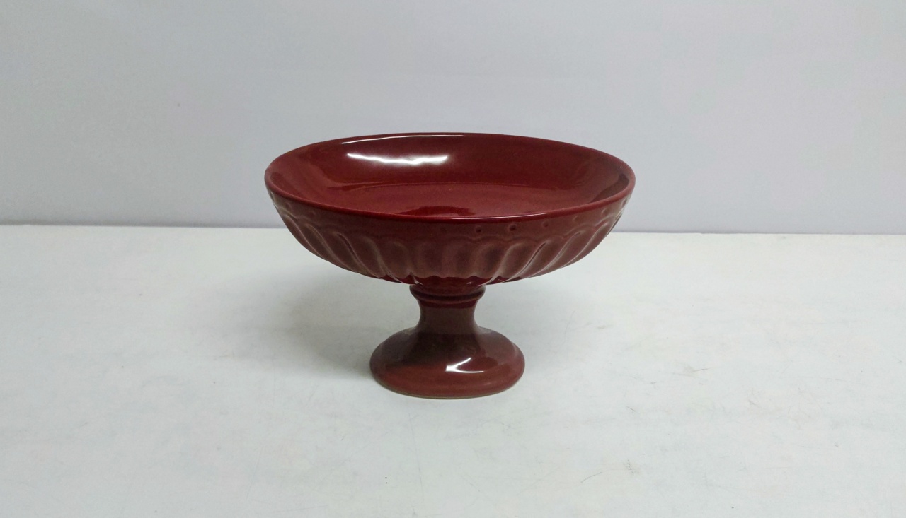 Porta Doce Oval Marsala 16Cm Alt X 15Cm Larg X 23Cm Comp - BB Festas Aluguel 