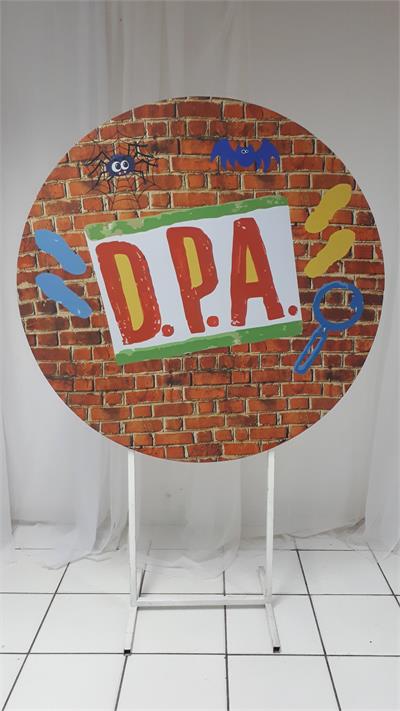 Painel Sublimado Redondo Dpa 1,30Cm - BB Festas Aluguel 