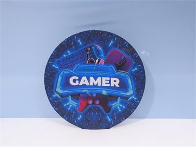 Painel Sublimado Redondo Fundo Gamer 60Cm - BB Festas Aluguel 