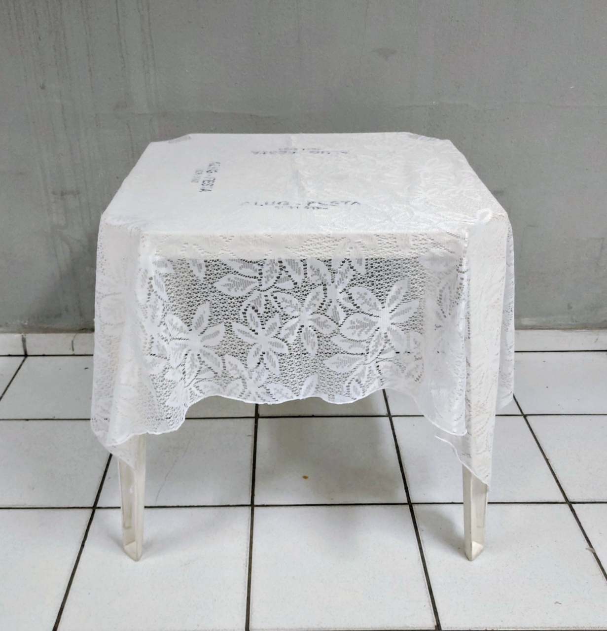 Tampo Renda Flor Grande Branco - BBFestasAluguel 