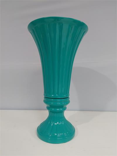 Vaso Tulipa Aberto G Verde Tiffany 34Cm X 19Cm - BB Festas Aluguel 