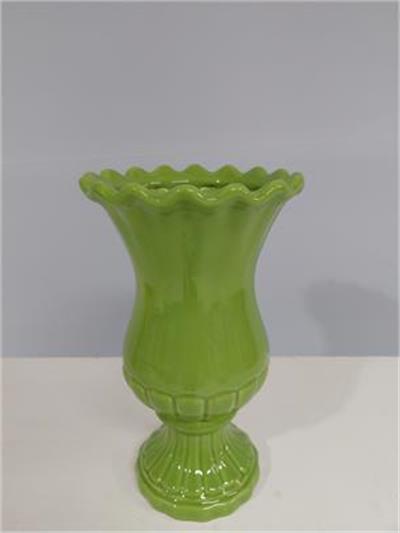 Vaso Babado G Verde Claro 27Cm X 16Cm - BB Festas Aluguel 