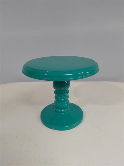 Porta Doce Pé Torneado M Verde Tiffany 18Cm X 22Cm - BB Festas Aluguel 