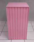 Cubo G Ripado/Poá Rosa 90Cm Alt X 50Cm X 50Cm  - imagem 1