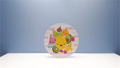 Painel Sublimado Redondo Frutinhas 60Cm - BB Festas Aluguel 