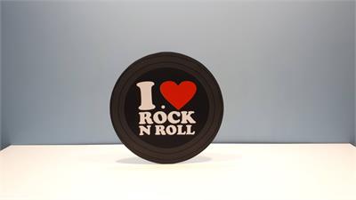 Painel Sublimado Redondo Rock N Roll 60Cm - BB Festas Aluguel 