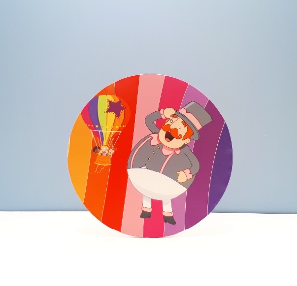 Painel Sublimado Redondo Mundo Bita  60Cm - BBFestasAluguel 
