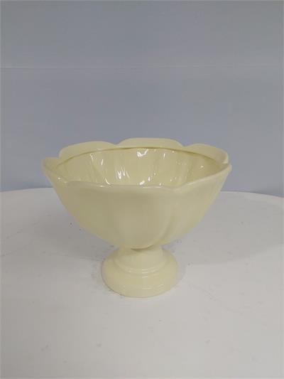 Porta Doce Fundo Flor Amarelo Claro 18Cm Diametro X 24Cm Alt - BB Festas Aluguel 