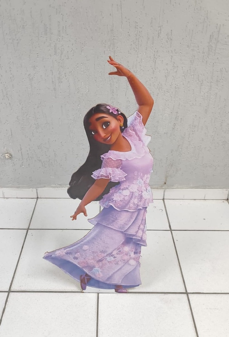 Totem de Chão Isabela Madrigal (Encanto) 90Cm X 35Cm  - BB Festas Aluguel 