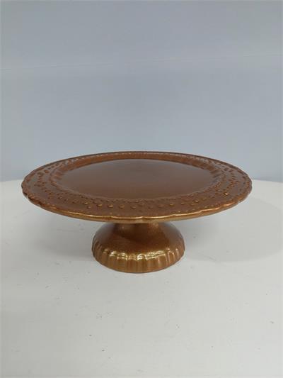 Porta Doce Borda Trabalhada M Dourada 12Cm X 30Cm - BB Festas Aluguel 