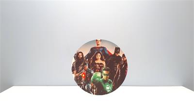 Painel Sublimado Redondo Liga da Justiça 60Cm - BB Festas Aluguel 