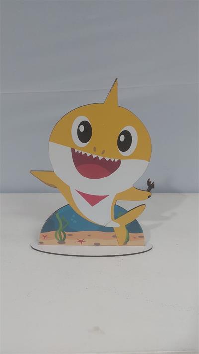 Feltro Baby Shark Amrelo 30Cm X 25Cm - BB Festas Aluguel 