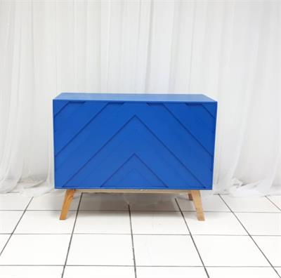 Balcão Chevron Azul Royal 80Cm Alt X 1M Larg X 45Cm Comp - BB Festas Aluguel 
