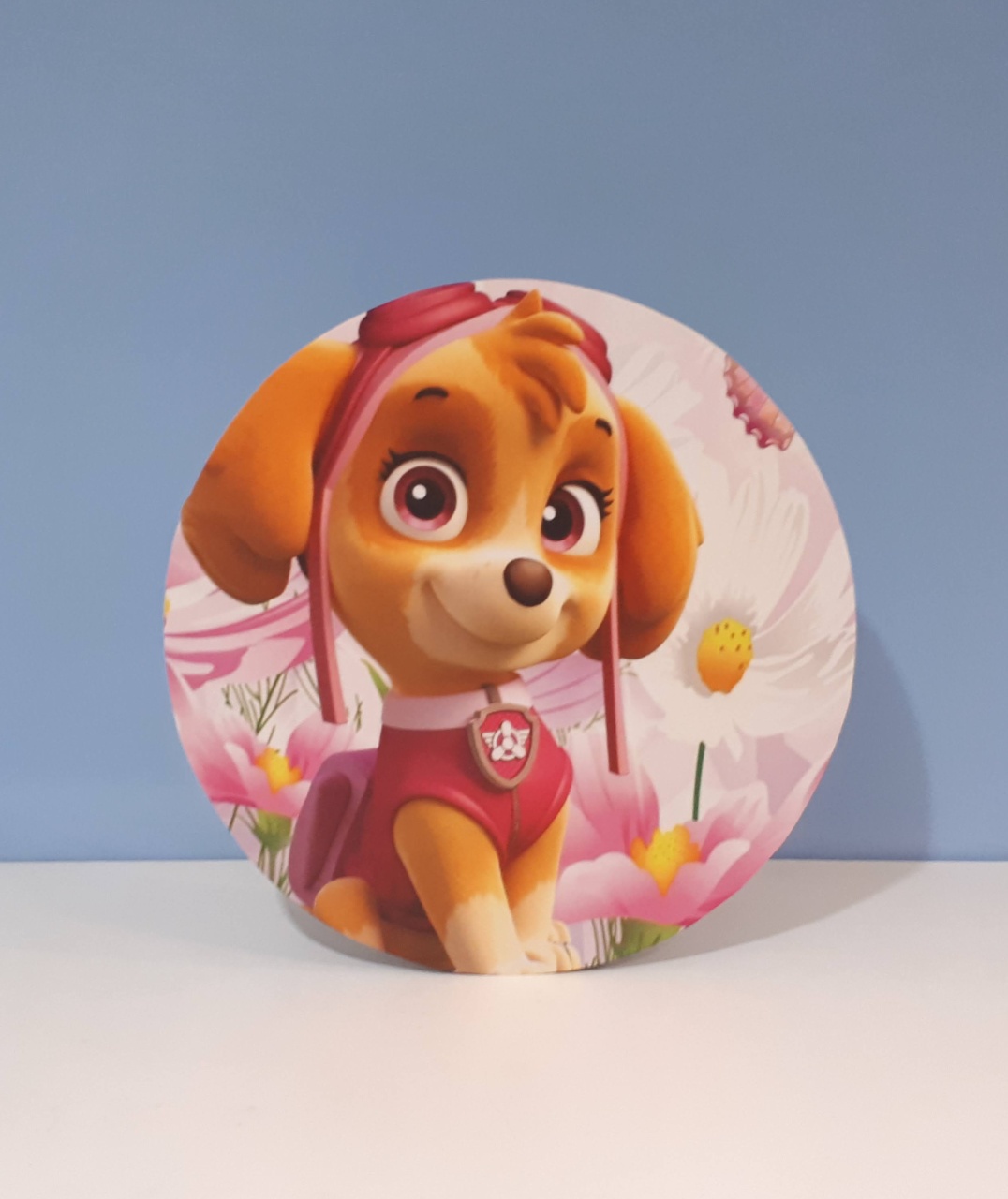 Painel Sublimado Redondo Skye (Patrulha Canina) 60Cm  - BB Festas Aluguel 