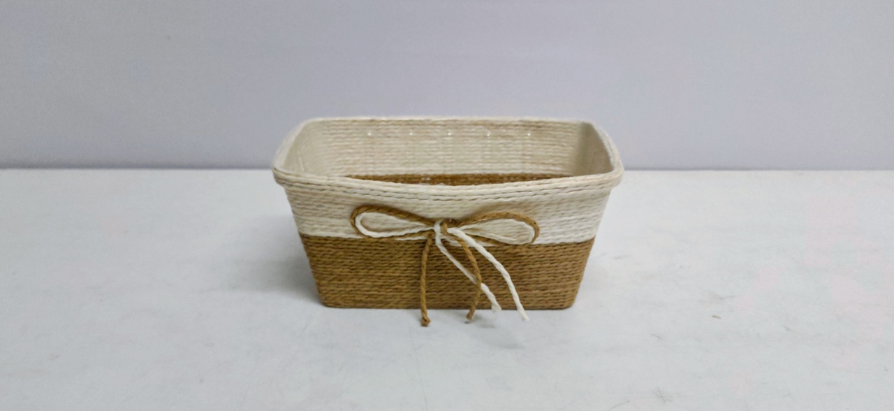 Cesta Retangular Com Laço 10Cm Alt X 22Cm Larg X 14Cm Comp  - BB Festas Aluguel 