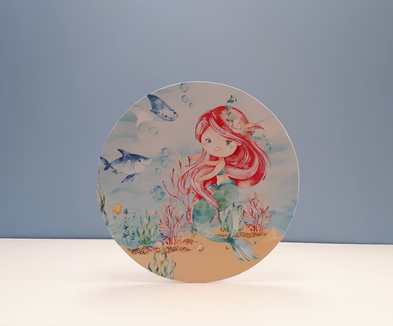 Painel Sublimado Redondo Ariel 60Cm - BB Festas Aluguel 