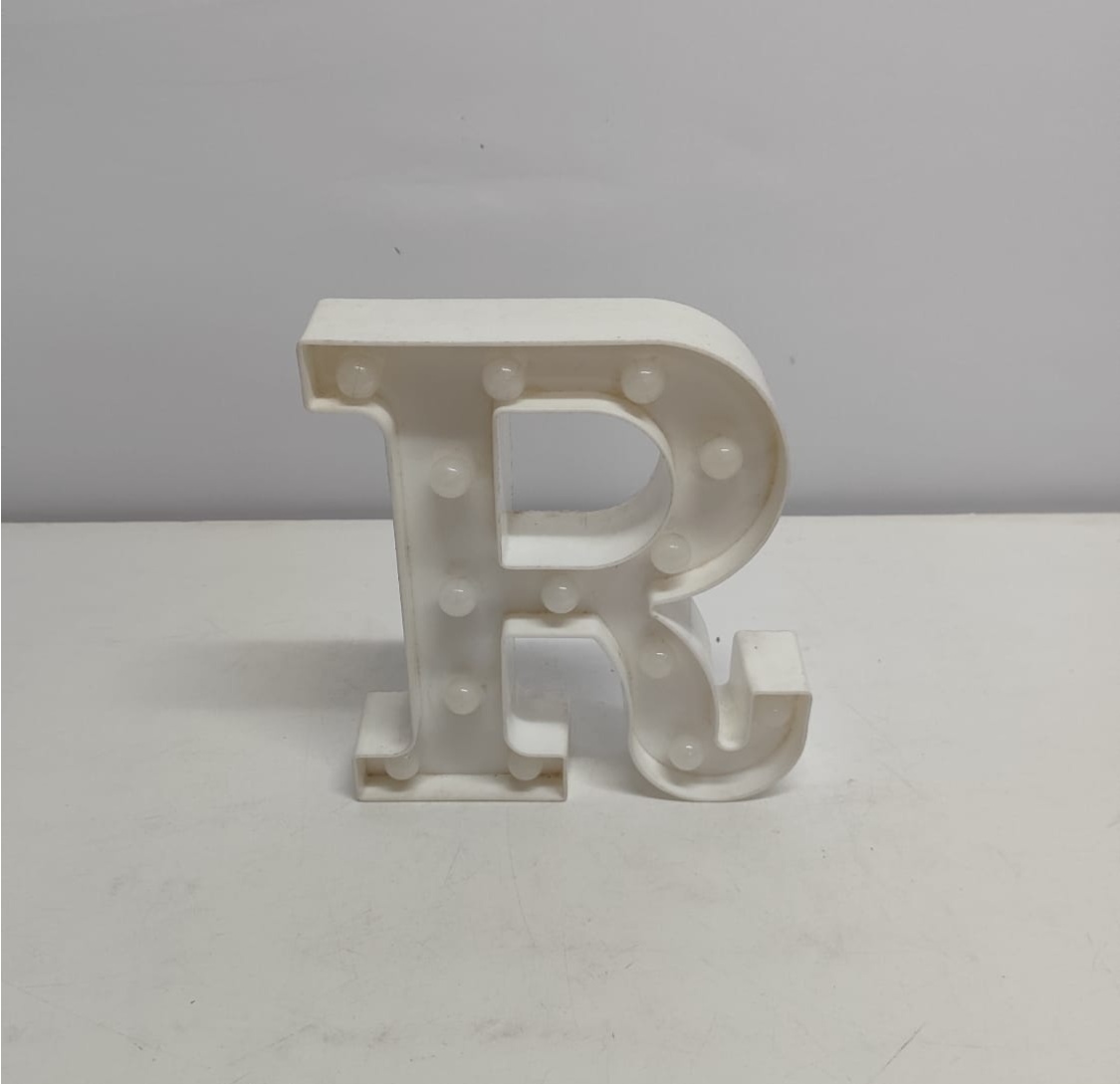 Letra R Led de Mesa - BB Festas Aluguel 