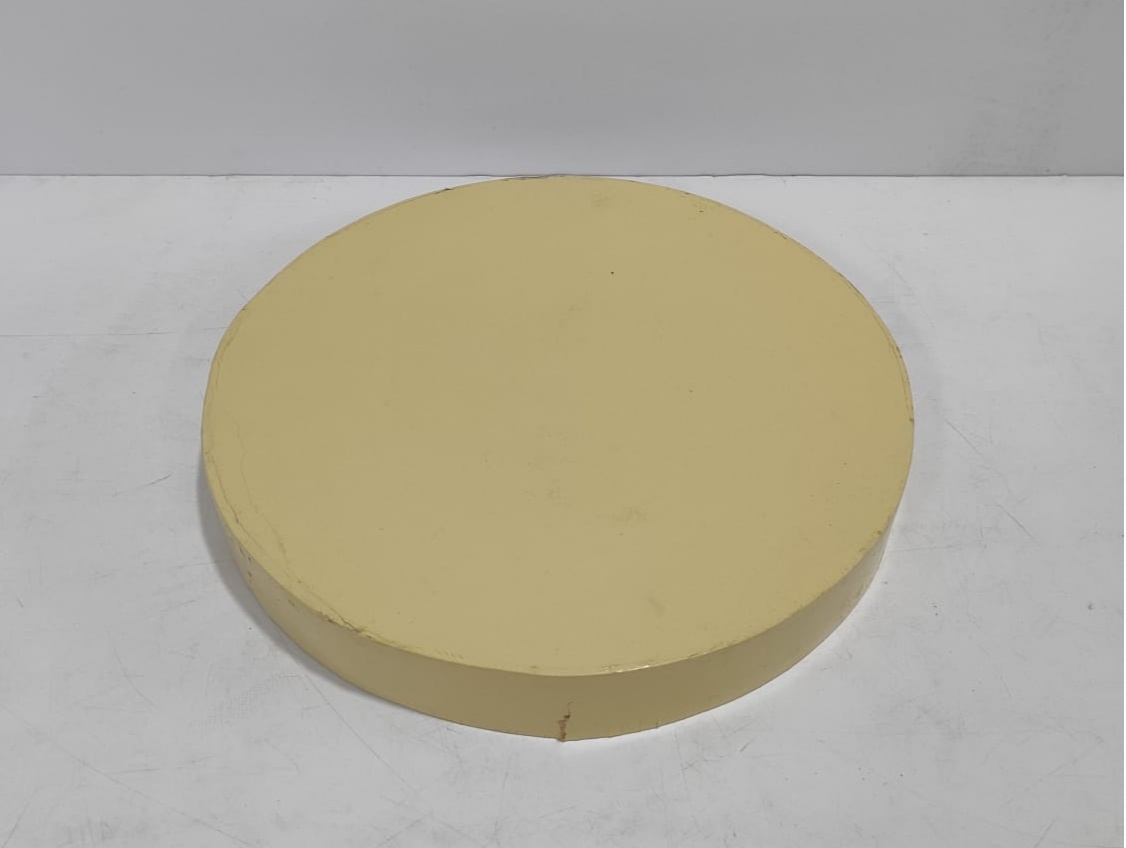 Boleira Mdf Amarelo Claro 30Cm Diametro - BBFestasAluguel 