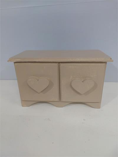 Comoda  de Mesa Com 2 Gavetas Bege Alt 16Cm X 25Cm X 16Cm - BB Festas Aluguel 