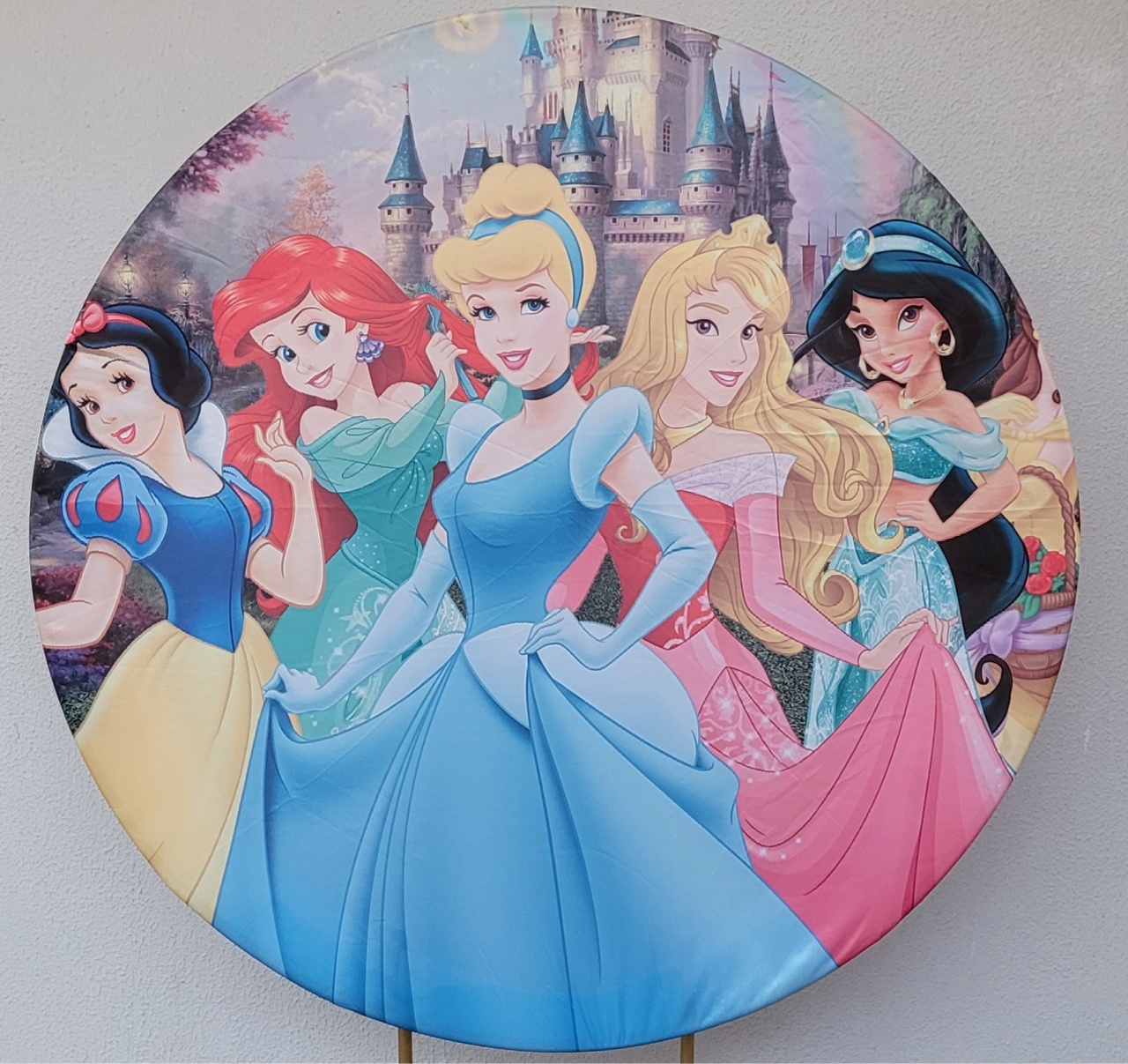 Capa Painel Redondo Prindesas da Disney  - lucia mendonça decoraçoes