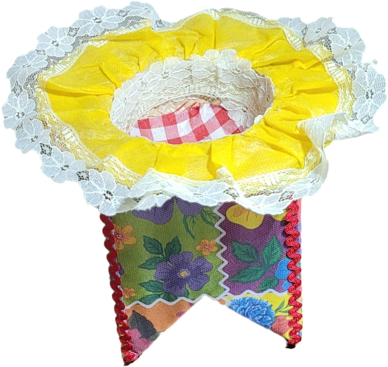 Porta Doces Festa Junina - Chapéu Renda P - lucia mendonça decoraçoes