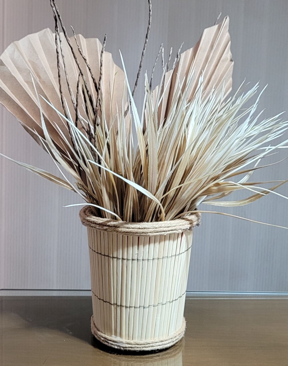 Arranjo Boho + Vaso Palha P - lucia mendonça decoraçoes
