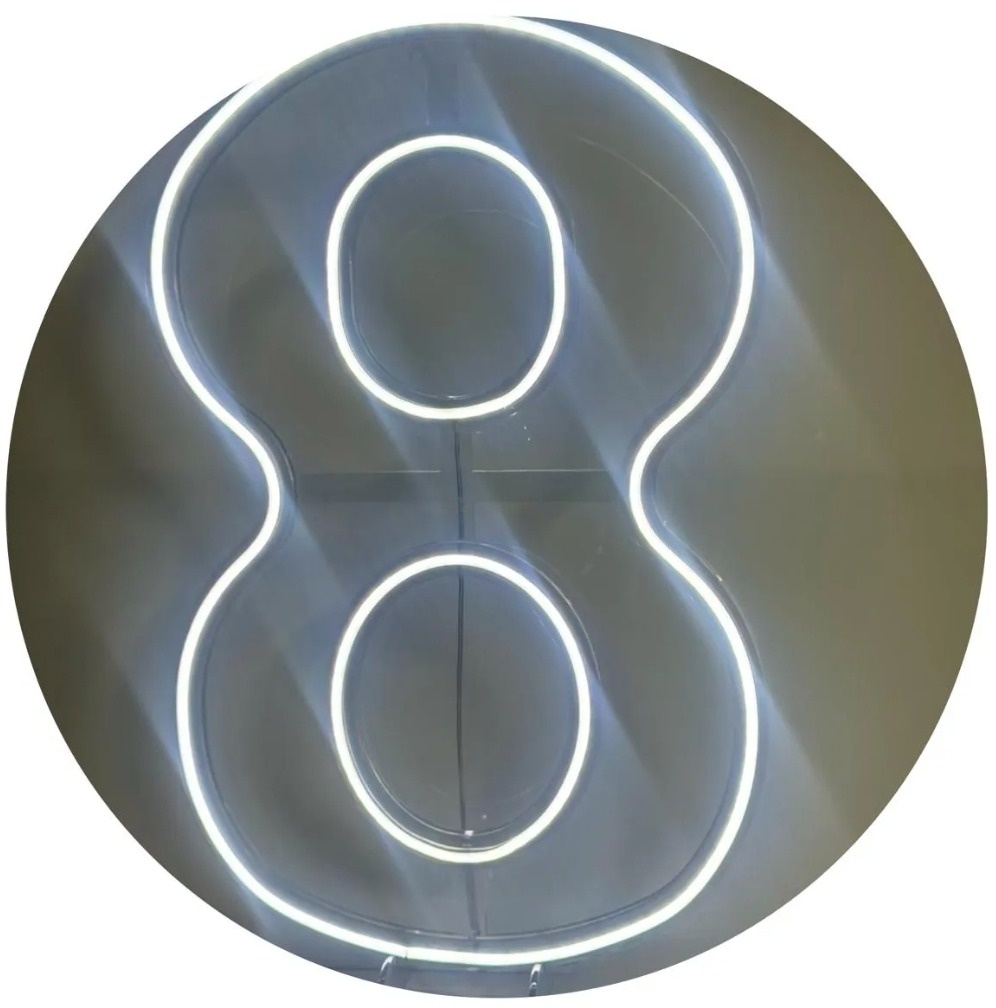 Número 8 - Led - Branco Frio  - lucia mendonça decoraçoes