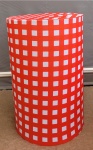 Capa Cilindro Quadriculado Vermelho - G - imagem 1