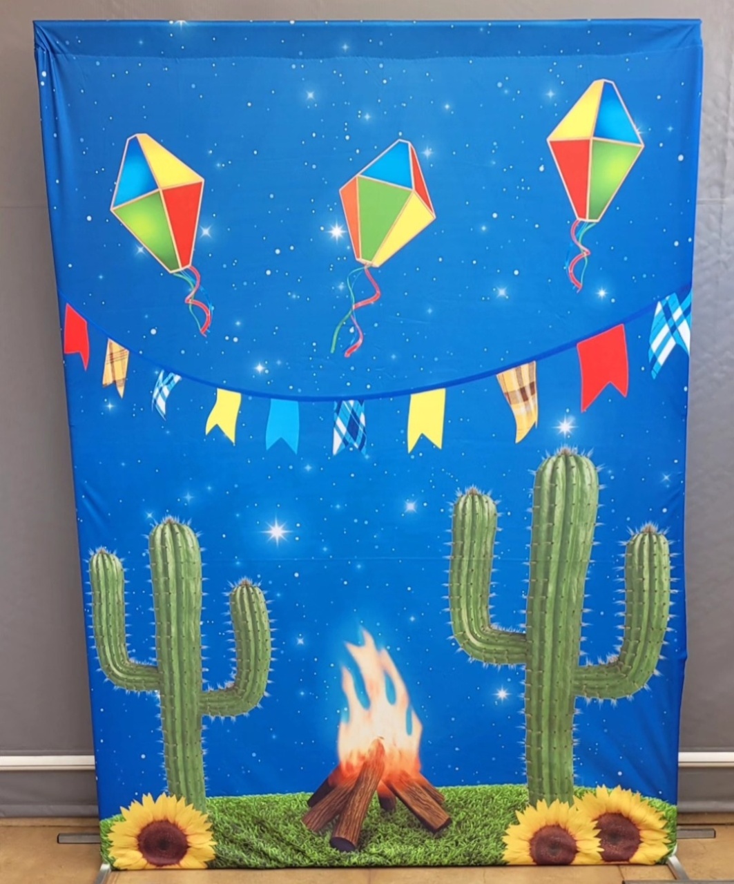 Capa Painel Retangular  Cacto - Festa Junina  - lucia mendonça decoraçoes